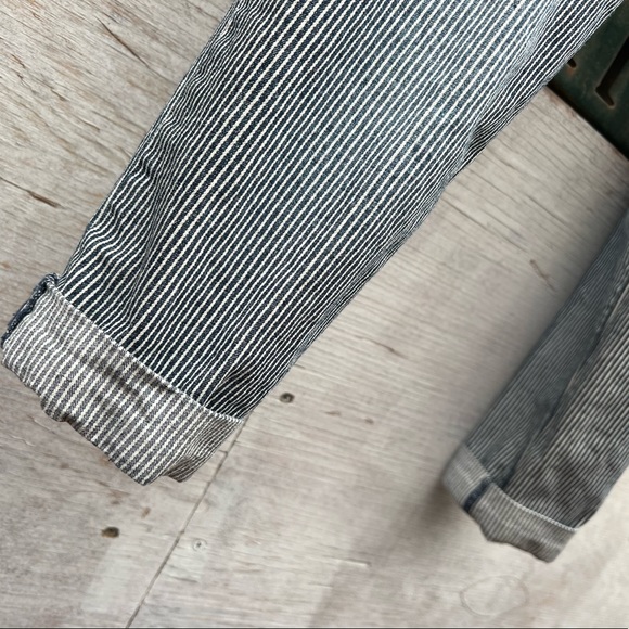 Loft Modern Skinny railroad stripe cuffed denim sz 4P - Picture 5 of 7